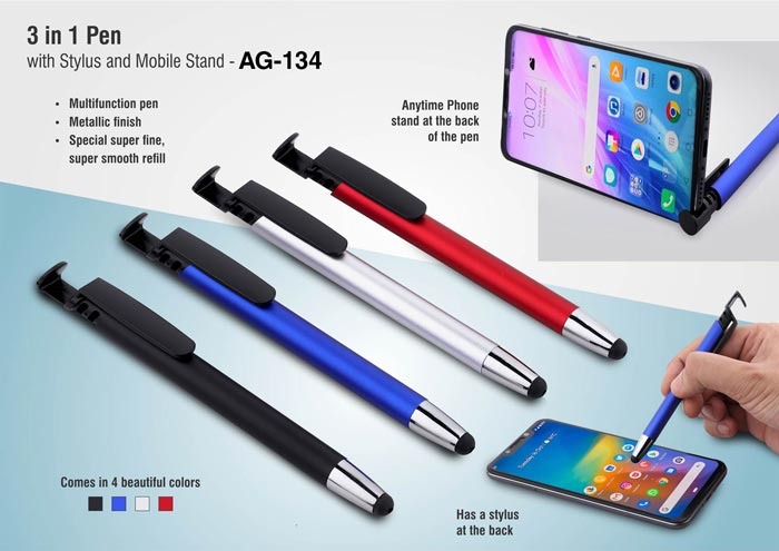 3 in 1 Pen with stylus and mobile stand  AG 134