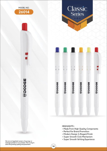 EASY KNOCK WHITE OPAC MIX COL PLUNGER Ball Pen