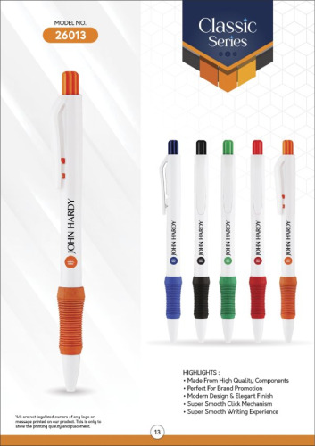 REAL GRIPPER WHITE OPAC MIX PLUNGER Ball Pen 26013