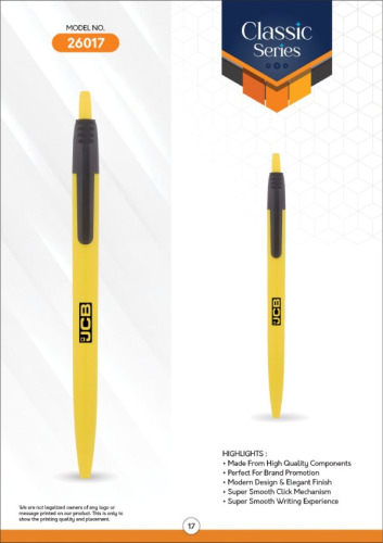 i-5 yellow oapc black clip Ball Pen 26017