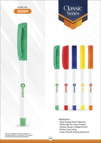 SPEED WHITE OPAC MIX COL CAP Ball Pen 26009