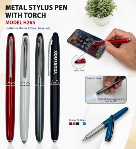 Metal Stylus Pen With Torch H 265