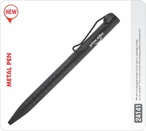 Flexy Twist Full BLack Chex Design Ball Pen 24141