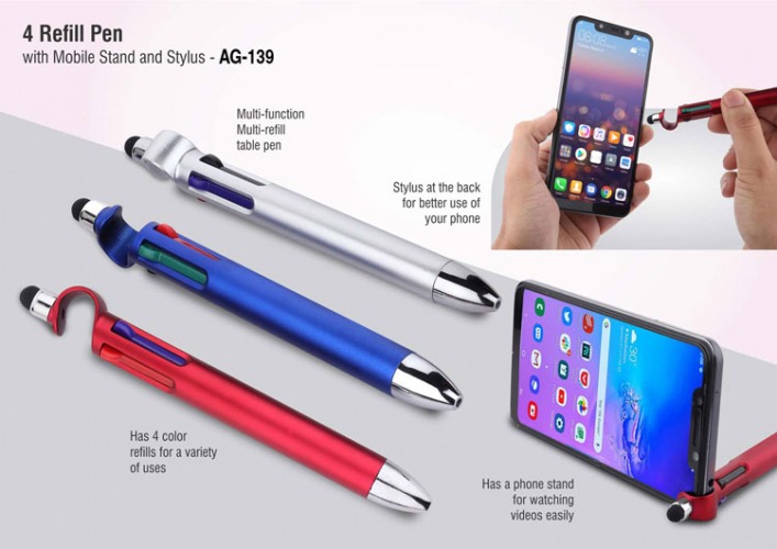 4 refill Pen With Mobile Touch And Stylus AG 139