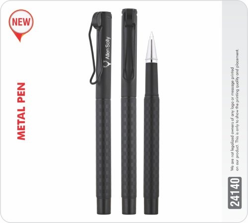 Flexy Full Black Chex Design Roller Pen 24140