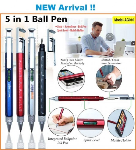 5 in 1 Screwdriver Ball Pen AG 010