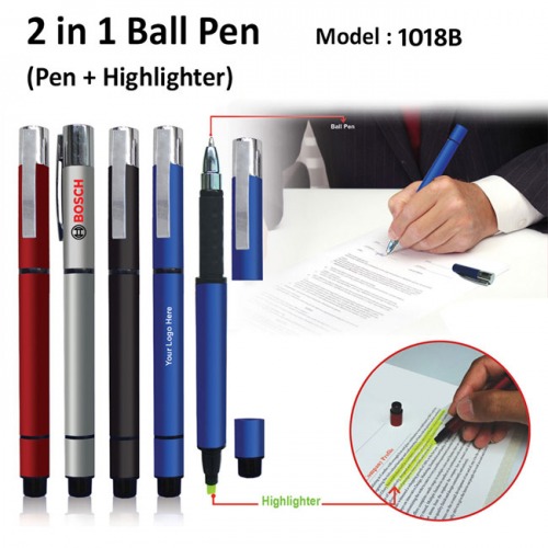 2 in 1 Ball Pen Pen plus Highlighter AG 1018B