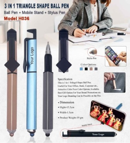 3 in 1 Triangle Ball pen H 036